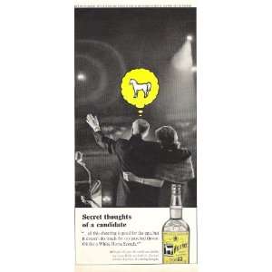 White Horse Scotch Whiskey Original 1965 Print Advertisement