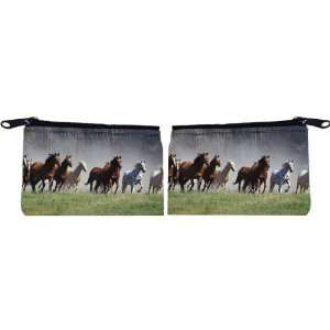  Horses in Field Scuba Foam Coin Purse Wallet   unisex   Affordable 