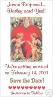 25 Valentine Hearts Save the Date Wedding Magnets Favor  
