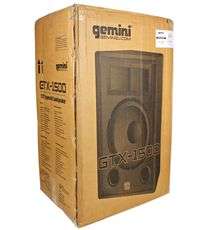 Gemini GTX 1500 1,480 Watt 15 PA DJ Speakers, MDF Trapezoid 