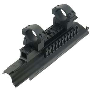 UTG 5th Gen AK Tactical Tri Rail Mount Complete With 1  Inch Rings 