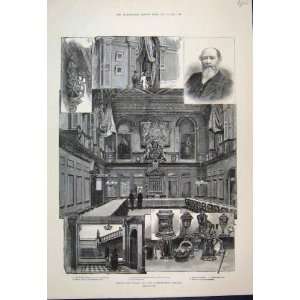  1884 London City Guilds Haberdashers Company Hall Print 