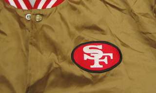 vtg SAN FRANCISCO 49ERS Swingster Satin JACKET L 80s embroidered 