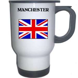  UK/England   MANCHESTER White Stainless Steel Mug 