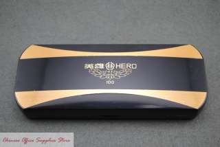 Hero 100 Fountain Pen 14K Gold F Nib Brand New(Red)  