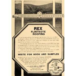   Ad Rex Flintkote Roofing Dunderberg Poultry Yards   Original Print Ad