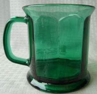 Green Clear Glass Hastings COFFEE MUG Cup Store USA  