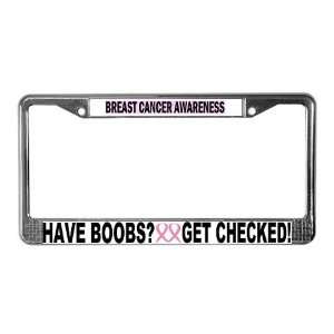  Breast cancer License Plate Frame by  Automotive