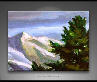 Trees Hillside Oregon Winter Landscape Painting Bechler  