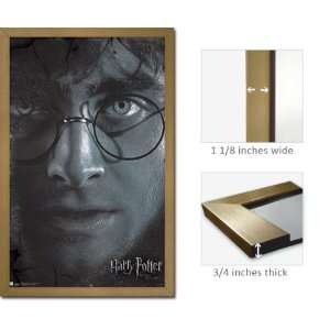  Gold Framed Deathly Hallows 2 Harry Poster Wizard Magic 
