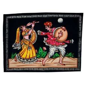    Dancing Couple Wall Hanging Tapestry Indian