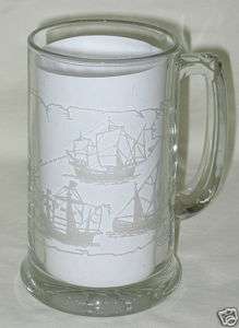 Christopher Columbus Voyage 500th Anniv. Glass Mug  
