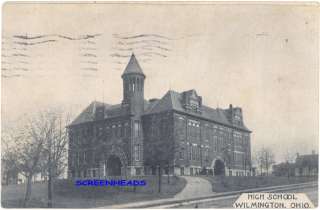 1908 HIGH SCHOOL WILMINGTON OHIO POSTCARD  