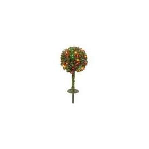   Outdoor Pre Lit Christmas Topiary Ball Stake Tree Clea: Home & Kitchen