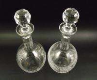 Pair of Baccarat Nancy Cordial Decanters~French Crystal~France~Cut 