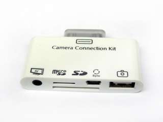 iPad 5in1 USB SD Card Reader Camera Connection AV cable  