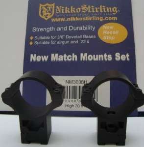 Nikko Match Scope Mounts 30mm 9 13mm 3/8 Dovetail High  