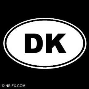  DK   Denmark   Country Code Vinyl Decal Sticker  Vinyl 