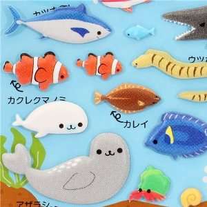  kawaii sponge sticker marine animals Japan: Toys & Games