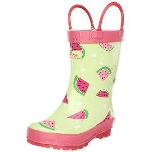   Watermelons Pink/Green Rain Boots size 6T WE SHIP INTERNATIONALLY