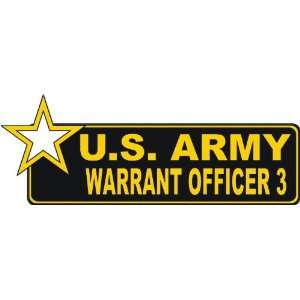  United States Army Warrant Officer 3 Bumper Sticker Decal 