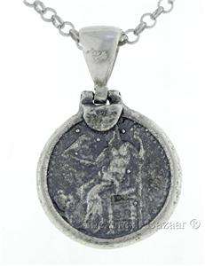 Alexander The Great Sterling Silver Greek Coin Pendant  