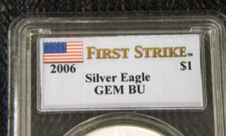 2006 American Eagle Silver Dollar Coins PCGS Gem BU  