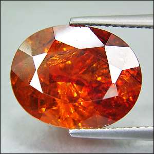 Natural 9.34 CTS Lustrous Fire Orange Red Sphalerite  