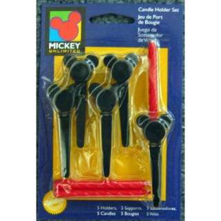    Disney Mickey Mouse Unlimited Candles and Candle Holders   Set of 5