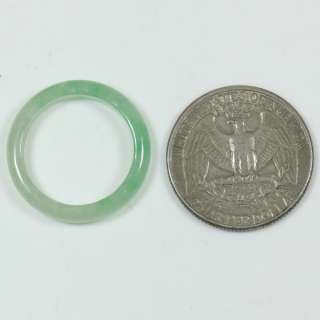 Simple Glossy Size 8 Green Ring 100% Natural Untreated Grade A Jadeite 