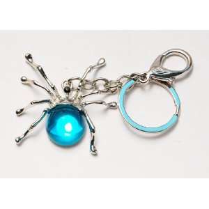   Blue Body Halloween Spider Insect Bug Tarantula Hook Keychain Jewelry