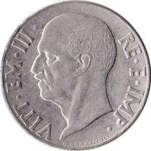   (Fascist) 20 Centesimi Coin Vittorio Emanuele III WWII KM#75b  