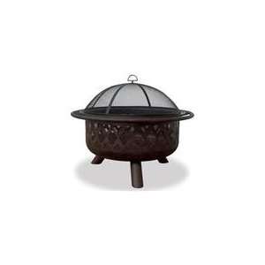  Oil Rubbed Firebowl with Criss Cross Design   by Blue 