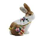 spring bunny trinket box rabbit bejeweled figurine new expedited 