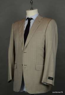 3K New Ermenegildo Zegna Light Brown 46R 46 Wool Silk Suit eu56R 