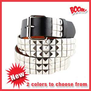 Leather Metal Stud Belt w/Multiple Colors Hot  