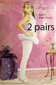   Pantyhose Ballerina dance toddler tights white S M L XL from1 14 yr