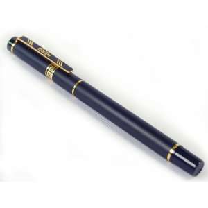   Extra Fine Thin Carved Golden Ring Black Fountain Pen: Office Products
