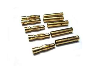 10pairs 20X PC 4mm RC gold bullet connector plug 80A current  