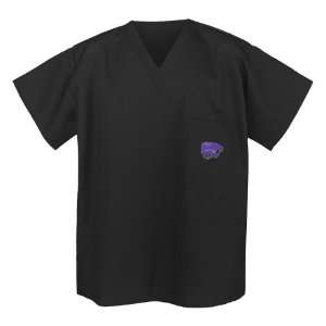  K State Logo Black Scrub Shirt Sm: Sports & Outdoors
