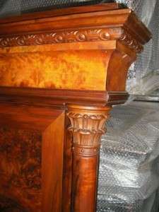 ANTIQUE ITALIAN EMPIRE STYLE CARVED WALNUT BED #11IT108D  