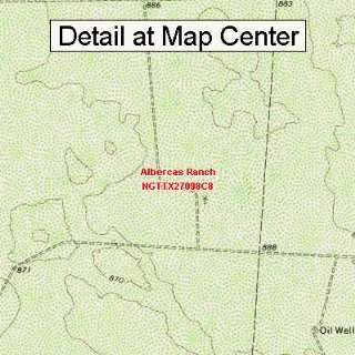 USGS Topographic Quadrangle Map   Albercas Ranch, Texas (Folded 