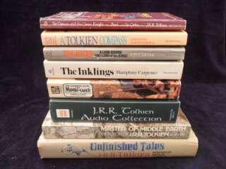 Lot of 8 J.R.R. TOLKIEN Books, Middle Earth, Unfinished Tales,Lord Of 