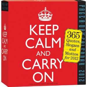   Keep Calm and Carry on Quotes 2012 Daily Box Calendar