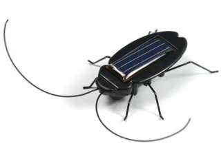 Solar Power Energy Black Cockroach Bug Toy For Children Student Child 