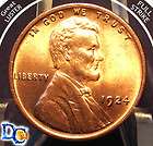 1924 Lincoln Cent Gem BU Choice Unc Uncirculated Red Wh