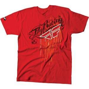  FLY RACING SCRIPT DRIP CASUAL MX OFFROAD T SHIRT RED XL 