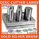 Metal Disc Cutter LARGE Jewelry Round DISCS set 5 cutti