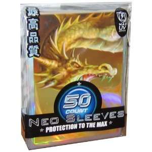  Neo Sleeve Gold Dragon 50 Count Card Sleeves: Toys & Games
