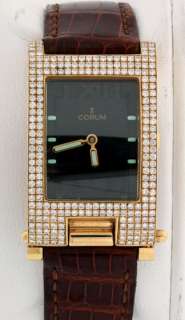   RARE 18k Yellow Gold Diamond Ladies NEW Table Clock Watch.  
